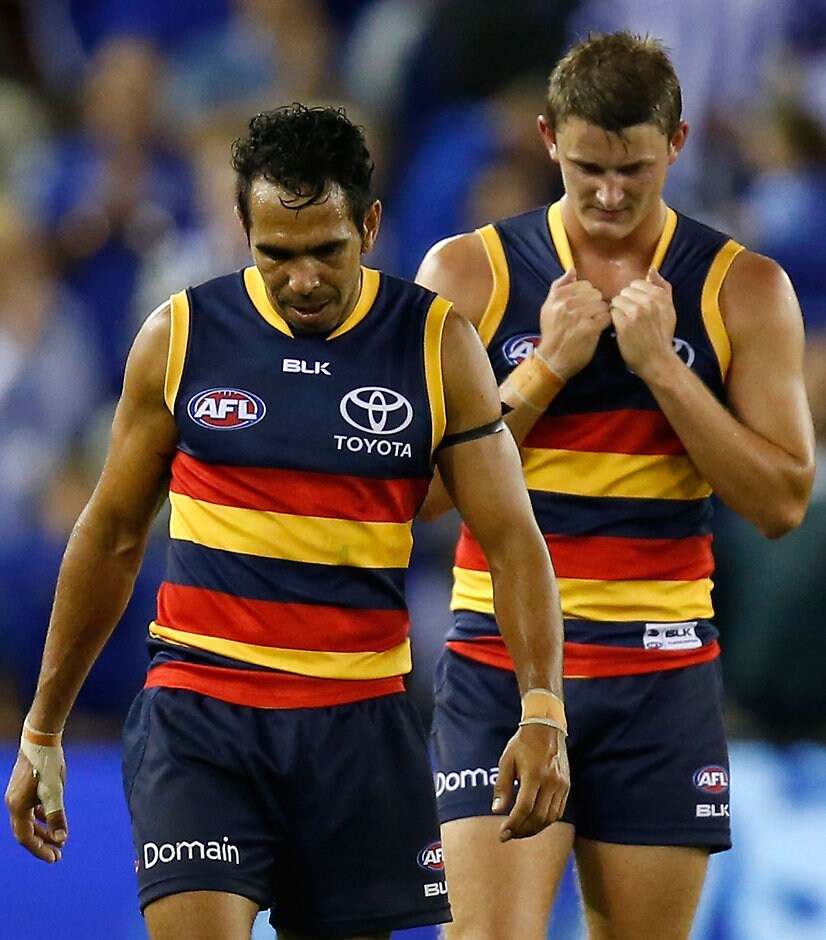 AFL 2016 Rd 01 - North Melbourne v Adelaide Matt Crouch follows Eddie Betts off the field - ${keywords}